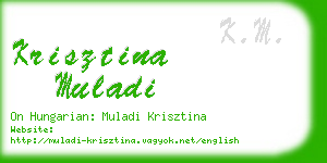 krisztina muladi business card